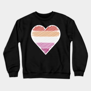 Lesbian - Lgbt Pride Heart Crewneck Sweatshirt